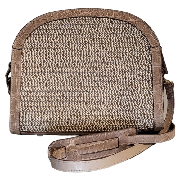 ERIC JAVITS  Dome Zip Latte Handbag - Picture 4 of 16